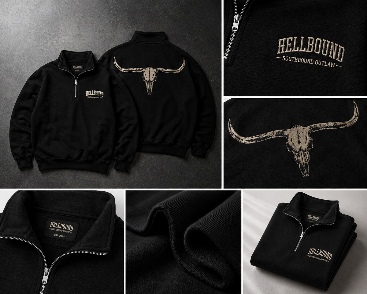 SOUTHBOUND OUTLAW Heavyweight quarter zip